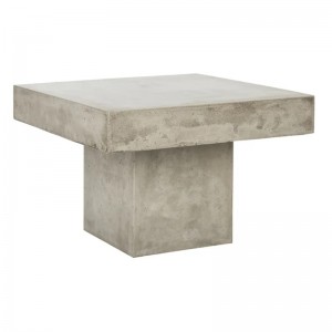 Négyzet alakú beltéri és kültéri beton asztal