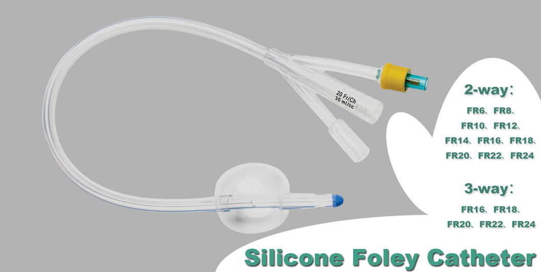 Foley-kateter i 100 % silikon