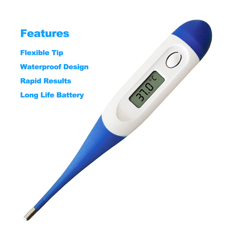 Medicīniskais digitālais termometrs, stingrs uzgalis, 10 sek