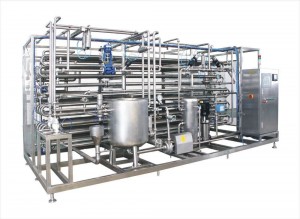 1000L-13000L Full Automatic UHT Tubular Sterilizer Whole Set Sterilizing Machine For Milk Juice Production Line