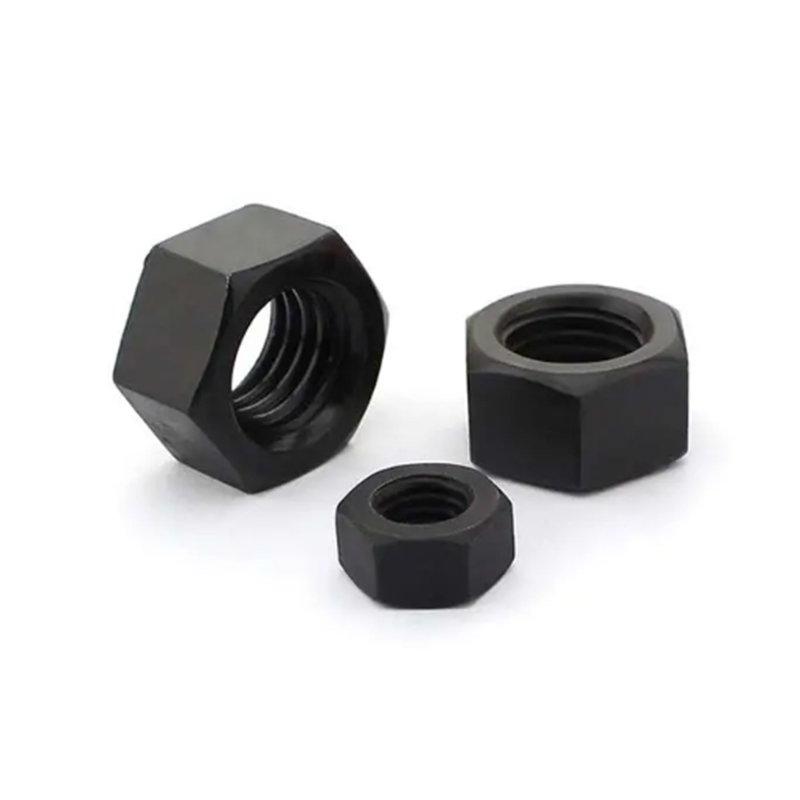 ຮູບພາບທີ່ໂດດເດັ່ນ Carbon Steel Black DIN934 Hex Nut