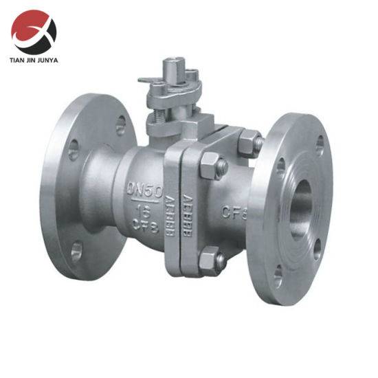 Heavy Duty OEM Customized Casting Stainless Steel JIS Standard 2-PC Flange Ball Valve with Mounting Pad for Flow Control of Water Oil Gas