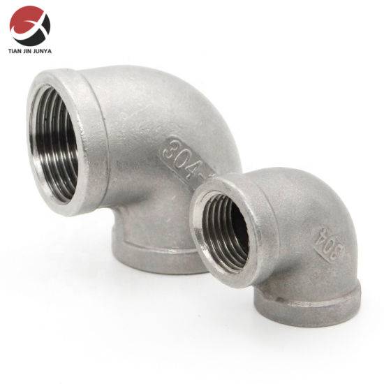 Sanitary Stainless Steel 304/316 90 Degree Casting Elbow Galvanized Steel Pipe Fittings Female Pipe Connector