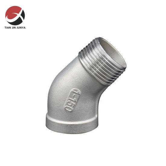 Custom Made Thread Casting Stainless Steel 304 316 Pipe Fittings 45 Degree Full Ports Elbow Pipe Fitting Plumbing System Accessories