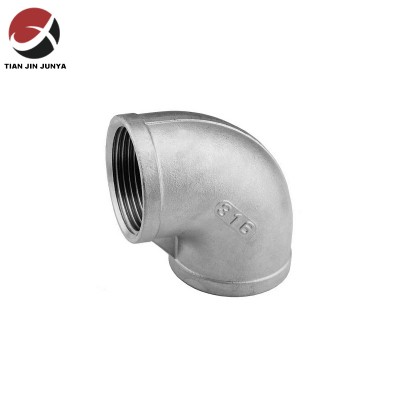 ANSI/DIN/ASME Standard Sanitary Stainless Steel Fittings Straight 1 Inch Bsp Thread Elbow 90 Degree Female and Female Plumbing Materials
