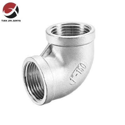 Junya casting 1″ 90 Female and Female F/F elbow stainless steel 316 lost wax casting plumbing pipe/ tube fittings