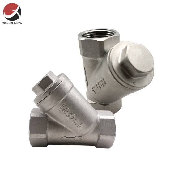 DIN /ANSI Investment Casting Stainless Steel CF8/CF8m Threaded Y-Type Strainer for Fluid Filtering in Plubming System