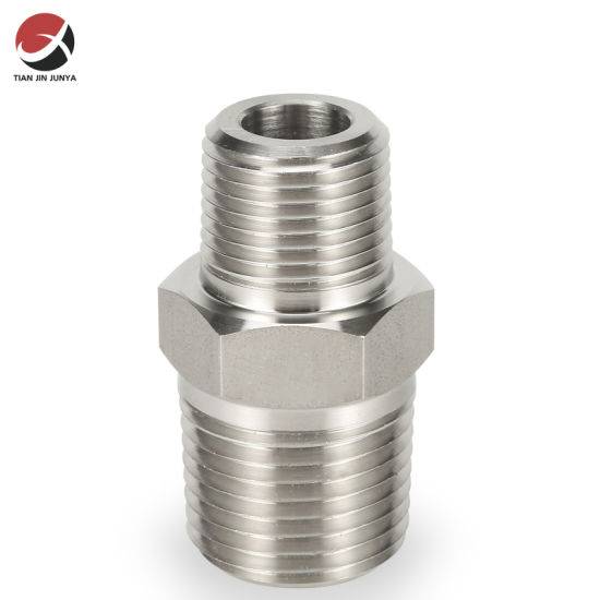 Different Size 1/4" to 4" NPT/Bsp Male Thread Stainless Steel 316/316L Investment Casting Pipe Fittings Hex Reducing Nipple Hexagon Adapter Nipple (RHN)