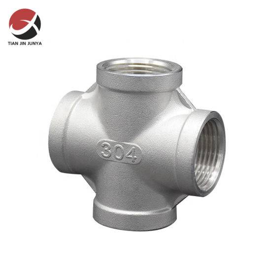 Thread Casting Connector Pipe Fitting Stainless Steel 304 316 Female Reducing Cross Pipe Fitting Plumbing Accessories