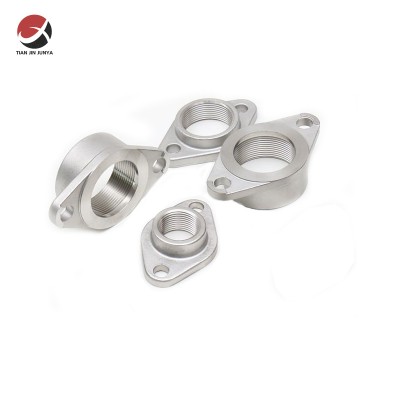 OEM Investment Casting/Lost Wax Casting/Precision Casting Stainless Steel Flange Gasket with Female Threads for Machinery Parts
