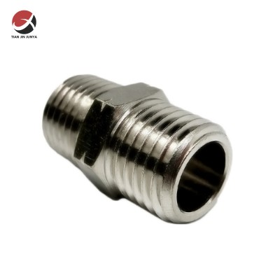 Manufacturer Direct Stainless Steel 304 1/4″ NPT Male Thread Hexagon Nipple for Plumbing System