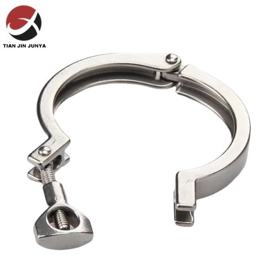 OEM Lost wax investment stainless steel casting / 304 316 clamp huck hoop polished accessories quick coupling buckle pipe clamp