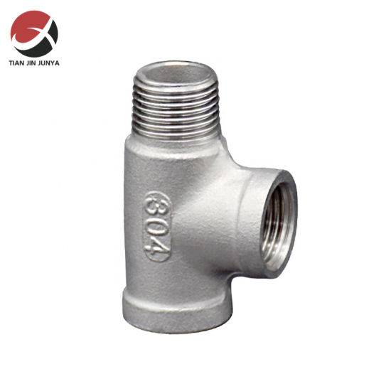 Junya Full Port Stainless Steel Tee 304 316 Bsp NPT G BSPT Female and Male Thread Casting Pipe Fitting Connector Used in Plumbing System Plumbing Accessories