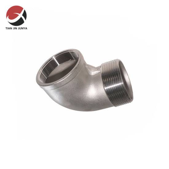 Amse DIN JIS ISO Standard 1/8"Female/Male Elbow SS304 SS316 Stainless Steel Elbow M/F Stainless Steel Pipe Fitting for Plumbing System