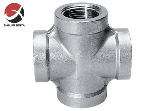 3/8" Inch Stainless Steel Malleable Pipe Fittings Cross Tee Air Gas and Oil Pipe Fitting