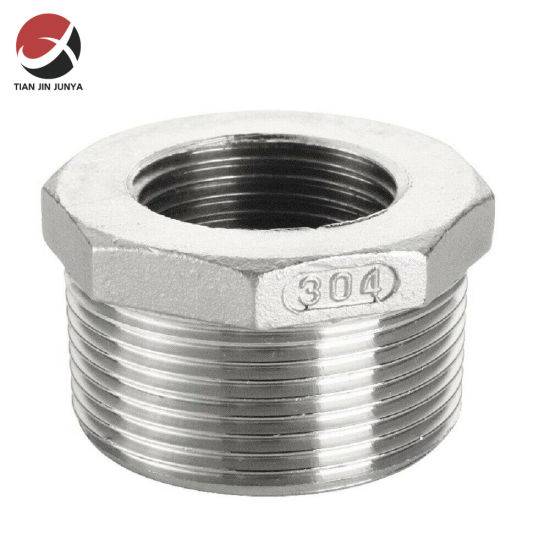 1/2" Junya Precision Casting DIN/JIS/ANSI Standard Stainless Steel 304/316 Hexagon Bushing Used in Toilet, Kitchen, Bathroom for Water, Oil, Gas Plumbing