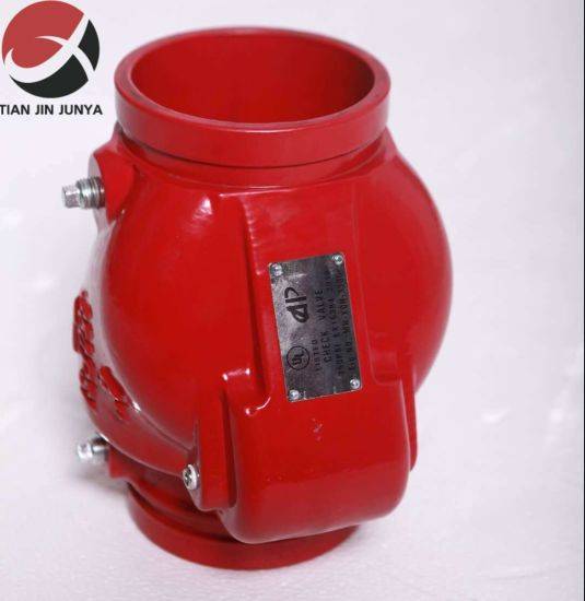 Tianjin Junya Manufacture UL/FM Approved Fire Protection Grooved Type Ductile Iron Swing Check Valve