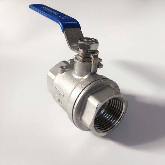 1" Inch SS304 Pn63 BSPP Threaded DIN3202-M3 Lever Handle with Locking Devices Pneumatic Actuator 2PC Ball Valve