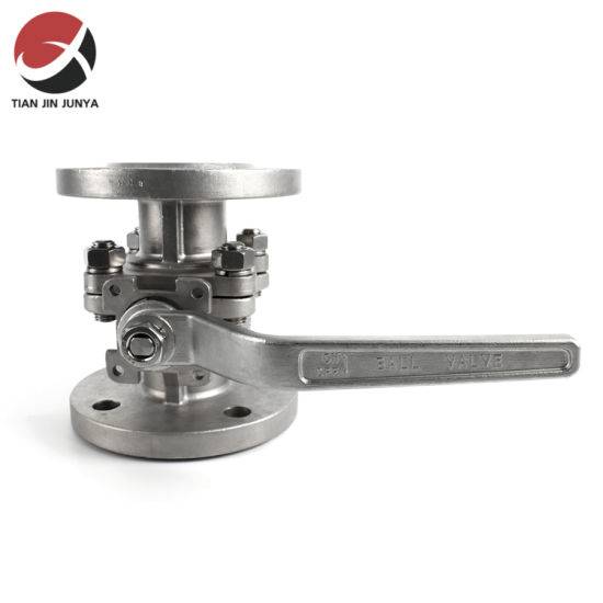 JIS/DIN/ANSI/ASTM Standard Sanitary 80A PTFE SUS304/316 Stainless Steel Flange Ball Valve with Mounting Pad for Water Oil Gas Flow Control in Plumbing System