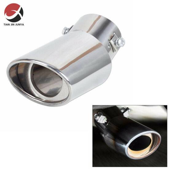 OEM Supplier Customized DIN/ANSI/JIS Standard Car Round Silver Stainless Steel SS304 SS316 Parts Exhaust Tail Muffler Chrome Tip Pipe Compatible Vehicle Car