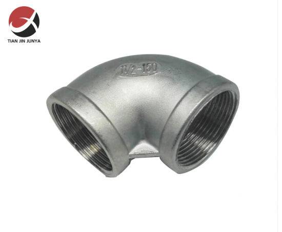 11/4 Inch Investment Casting Bend Stainless Steel Female Thread NPT BSPT Screw 90 Degree Elbow 40 Degree Elbow Pipe Fitting Lost Wax Casting