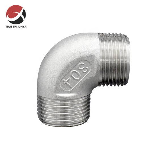 OEM Factory Direct Male Thread Casting Pipe Fitting Stainless Steel 90 Degree NPT Male Elbow