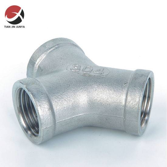 Factory best selling Pipe Clamps For Plumbing - 304/316 Sanitary Stainless Steel Tee Y Type Female NPT Thread Casting Pipe Fitting Lateral Tee for Water Gas Oil Use in Bathroom Kitchen Plumbing Ac...