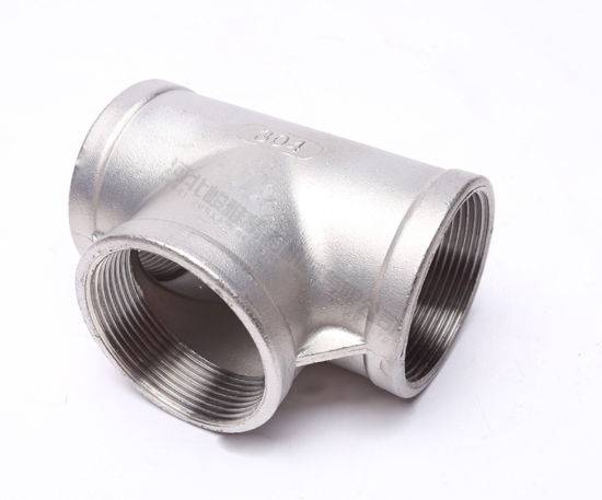3 Inch High Quality Factory Direct Stainless Steel 316 Female Threaded Pipe Fitting Tee