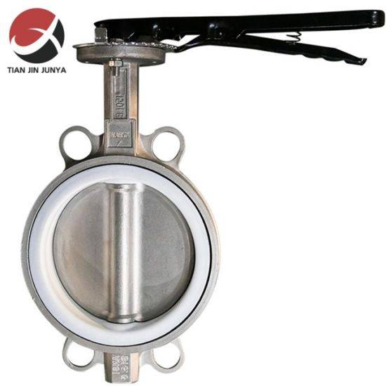 Sanitární nerezová ocel 304/316 2′-48′′ Dvojitý excentrický klapkový ventil s ručním tahovým/otočným kolečkem