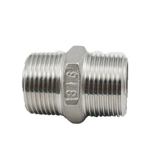 2" Stainless Steel Threaded Hex Hexagon Pipe Fitting Nipple