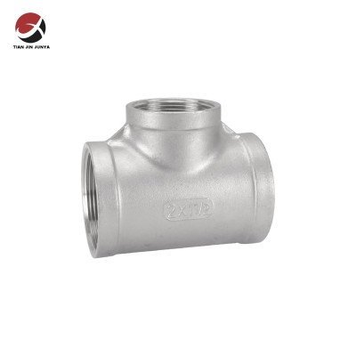 Junya casting OEM Precision Investment Lost Wax Casting Stainless Steel Plumbing Pipe Fitting Tee Female 304/316 1/4 – 4″ BSP Threaded Tees