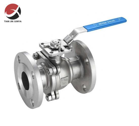 OEM Supplier 2PC Stainless Steel SS304 SS316 DIN Standard Flange Ball Valve with Direct Mounting Pad DN15" DN20" DN25" Used in Oil, Gas Water Plumbing Materials