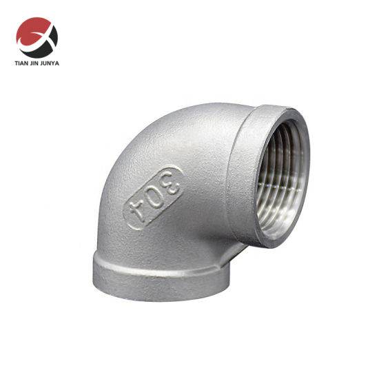 4 Inches China Famous Brand Stainless Steel and Size Customized 90 Degree Elbow Union Connector Stainless Steel 304 316 Pipe Fittings with Female Thread