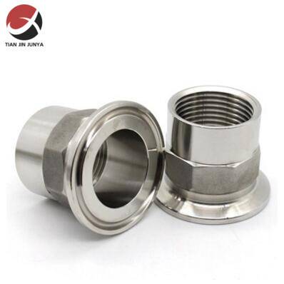 Stainless Steel 304/316 Sanitary External Thread Tri-Clamp Ferrule with Hexagon Pipe Fittings/Refrigeration Parts
