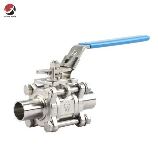 Sanitary Stainless Steel SS316L 21/2" 3PC Butt Weld Hygienic Full Encapsulated Ball Valve, Natural Gas Regulators, All Size Control/Safety Valve Available