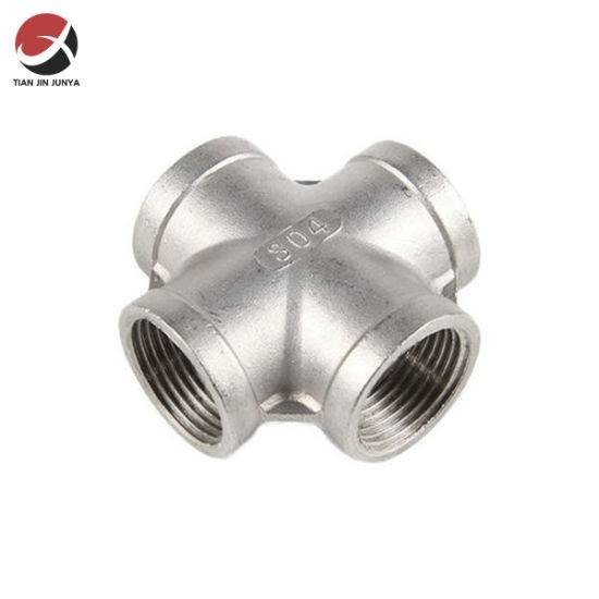 Customized NPT/DIN Female Threaded Investment Casting Stainless Steel Pipe Fitting 4-Way Cross Equal Cross/Union Cross/ Reducing Cross/Joint Cross for Plumbing