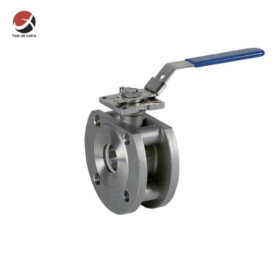 Best-Sell Manufacturing Direct Stainless Steel 1-Piece Wafer Type Ball Valve with Mounting Pad for Flow Control in Plumbing System