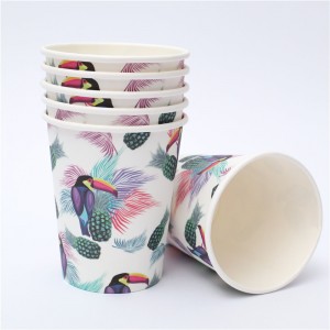 Aangepaste beschikbare Single Wall Paper Cup voor koffiedrank