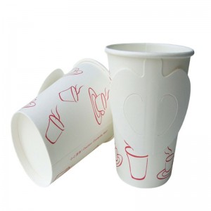 Tazza di carta dispunibile persunalizata cù manicu per u caffè