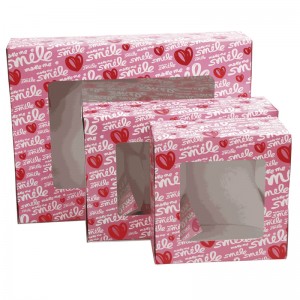 Customized Disposable Paper Cake Box rau ncuav mog qab zib