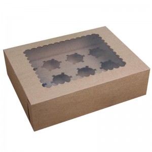 Customized Disposable Paper Cake Box rau ncuav mog qab zib