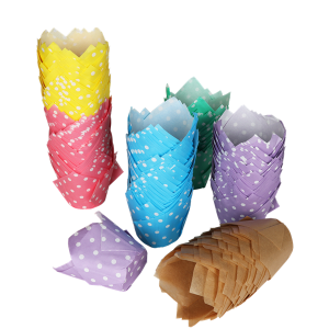 Factory For Mini Cupcake Papers - Customized disposable grease-proof cake tools tulip muffin wraps for bakery – Jiawang