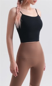 Lycra soutien-gorge de yoga doux chaud LULU Camisole gilet de sport avec coussin de poitrine sous-vêtements de fitness