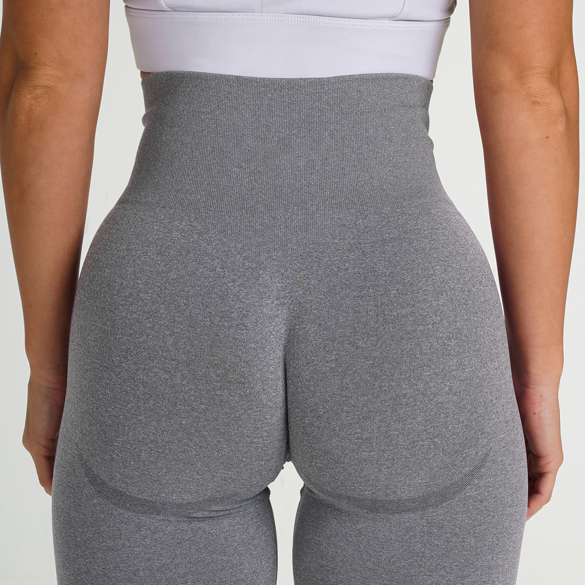 Клин за панталони за йога с висока талия с шарка Представено изображение
