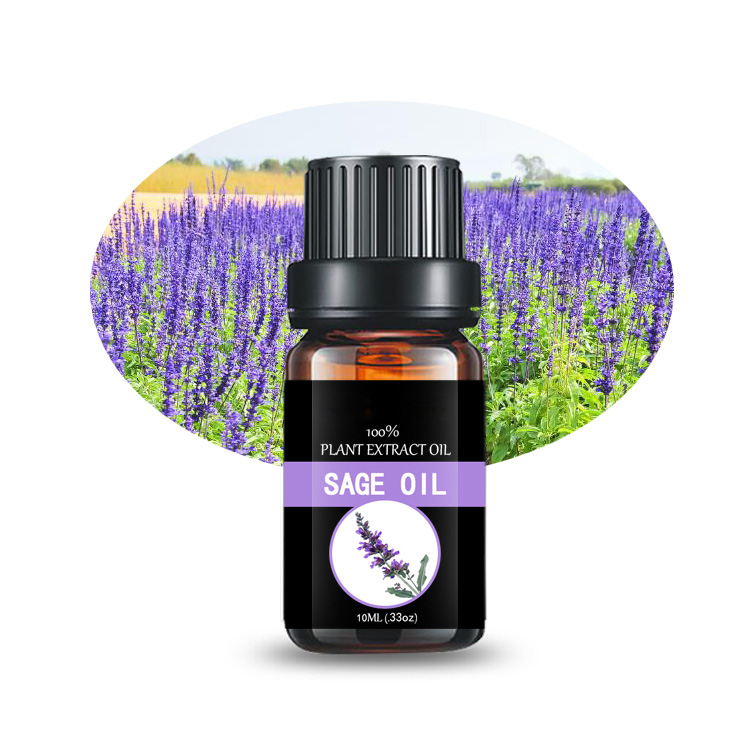 Pure Clary Sage Essential Oils Natural For Massage Skin Cosmetic