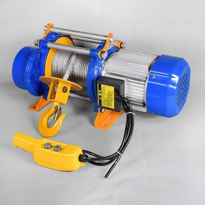 1000kg 1200kg 1500kg Mini Wire Rope KCD Uhlobo Multi-function Portable Electric Winch Small Crane Hoisting