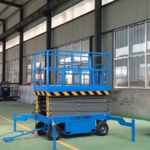 SJY Movable Hydraulic Scissor Lift Tables Mobile Shear Fork Manlift for High-Altitude Operations