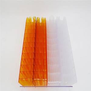 Recycled Honeycomb Pc Twin Wall Hollow Nqe Lexan Polycarbonate vov tsev Sheet