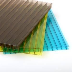 Lastra di policarbonate di quattru pareti per tetti cavu persunalizati