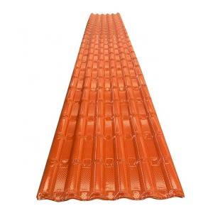 Hege kwaliteit China Isolaasje Syntetyske Hars Roof Tile Used Bouwmateriaal ASA Plastic Roof Sheet